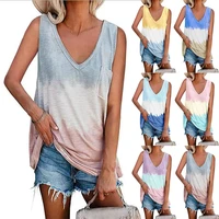 summer new womens loose fashion printed vest t shirt top women