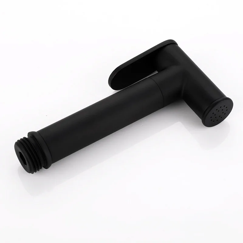 

Твердый латунный черный смеситель для биде, смеситель для ванной комнаты, биде, туалета, гигиенический душ, чистый мусульманский душ, портативный пистолет для биде, распылитель