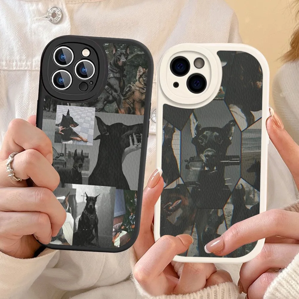 

Animal Dachshund Doberman dog Phone Case Hard Leather For iPhone 14 13 12 Mini 11 14 Pro Max Xs X Xr 7 8 Plus Fundas