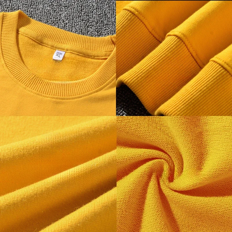 Свитшот мужской/женский однотонный Повседневный хлопковый пуловер толстовки