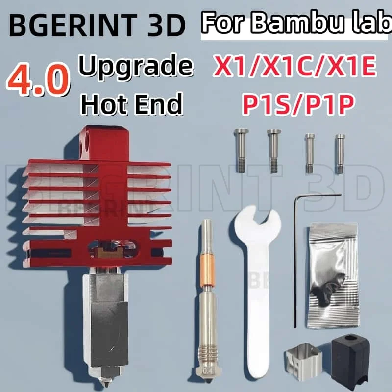 Обновление для Bambu Lab X1C P1S P1P Hotend Bi Metal Throat x1 Nozzle Термистор Цельное сопло из