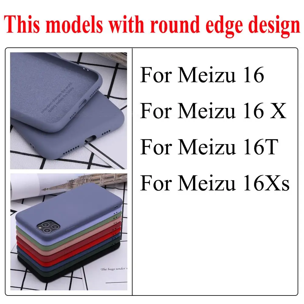 Soft TPU Thin Slim Liquid Silicone Phone Case For Meizu 18s 18 18X 17 16Xs Pro 16 X 16th Original Full Protective Cover