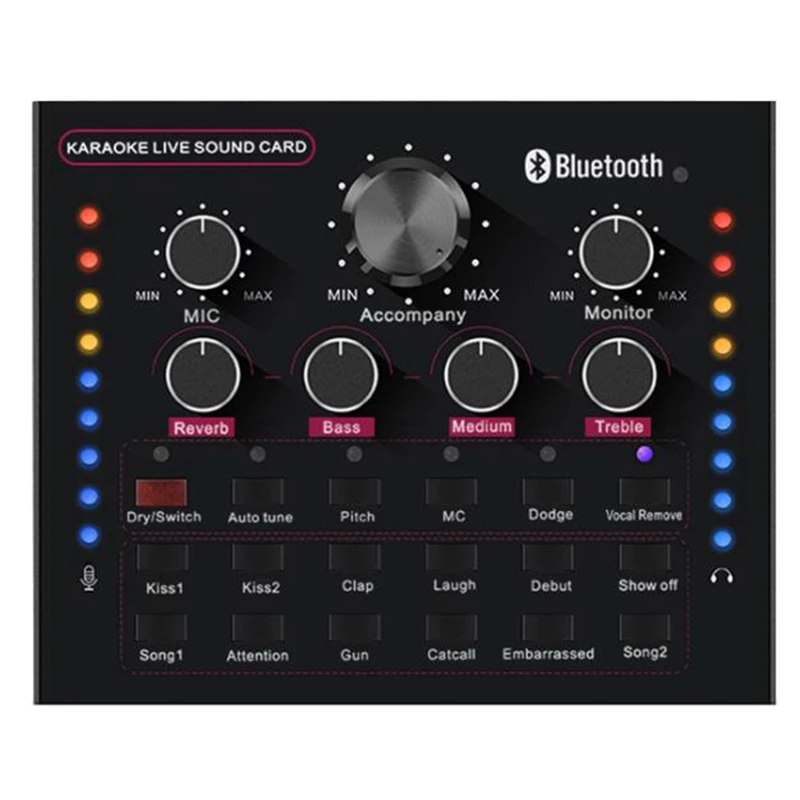 

Sound Card Audio External USB For Headset Microphone Live Broadcast For Professional Audio Stereo Music Recording