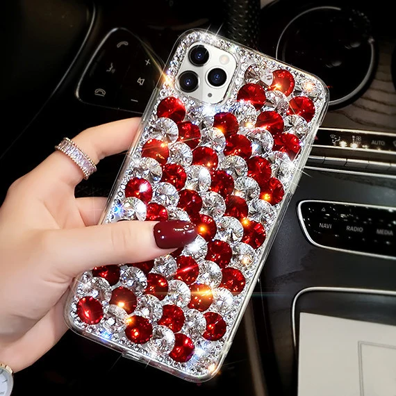 Luxury Crystal Gem Rhinestone Cases For Xiaomi Redmi10X Pro Note10 Pro Max Note 10S 8A 9A 9C Soft Edge Clear Phone Cover Capa
