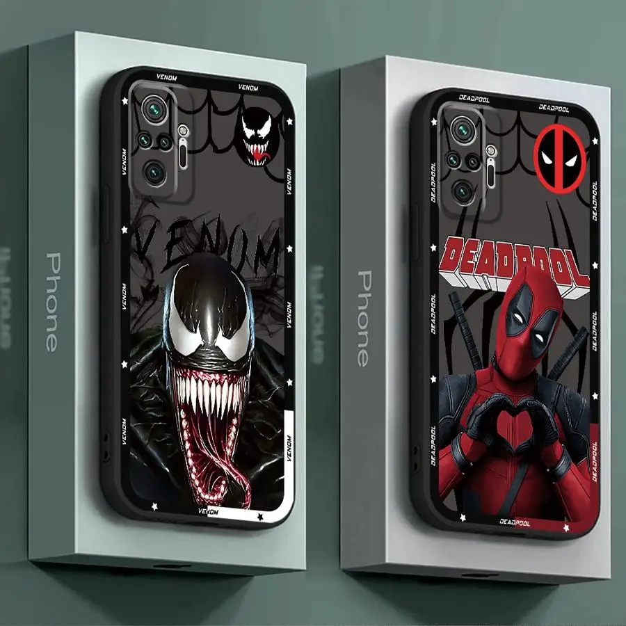 Marvel Deadpool Venom Phone Case for Redmi Note 11S 9S 8T 10S 12S 11 Pro 10 12 9 8 7 13 9T Luxury Coque TPU Soft