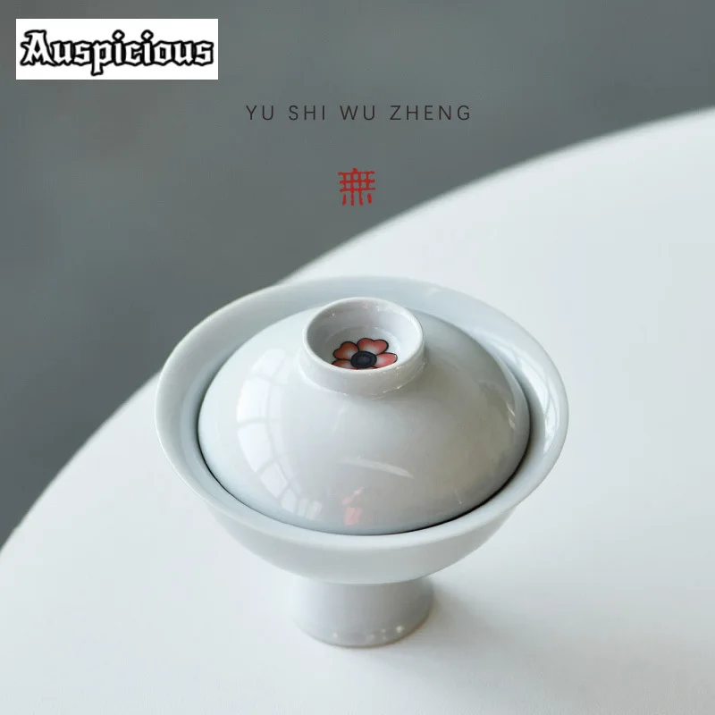 70 мл керамическая чаша с покрытием высокой стопы 45 градусов маленький цветочный