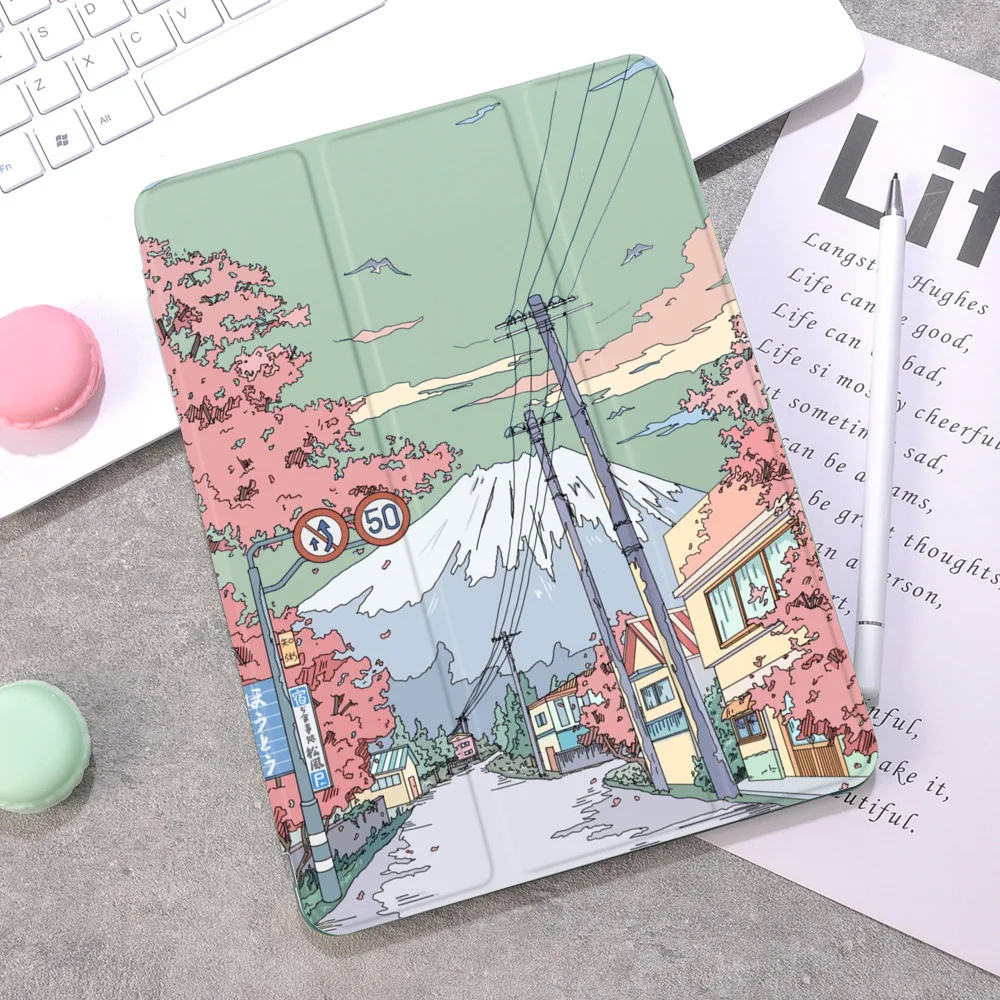 

Anime Painting iPad Air 4 Case 2021 for iPad Mini 6 Pro 11 12.9 10.5 Fundas With Pencil Holder 10.2 9th Generation 8th 7th 6th 5