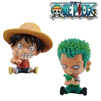 8cm anime one piece luffy zoro pvc action figure toys collection model doll gifts for children gift