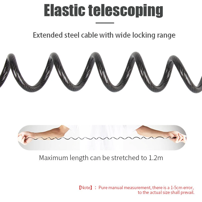 Прочный классический замок для шлема цепочка с 4-значным кодом комбинированный