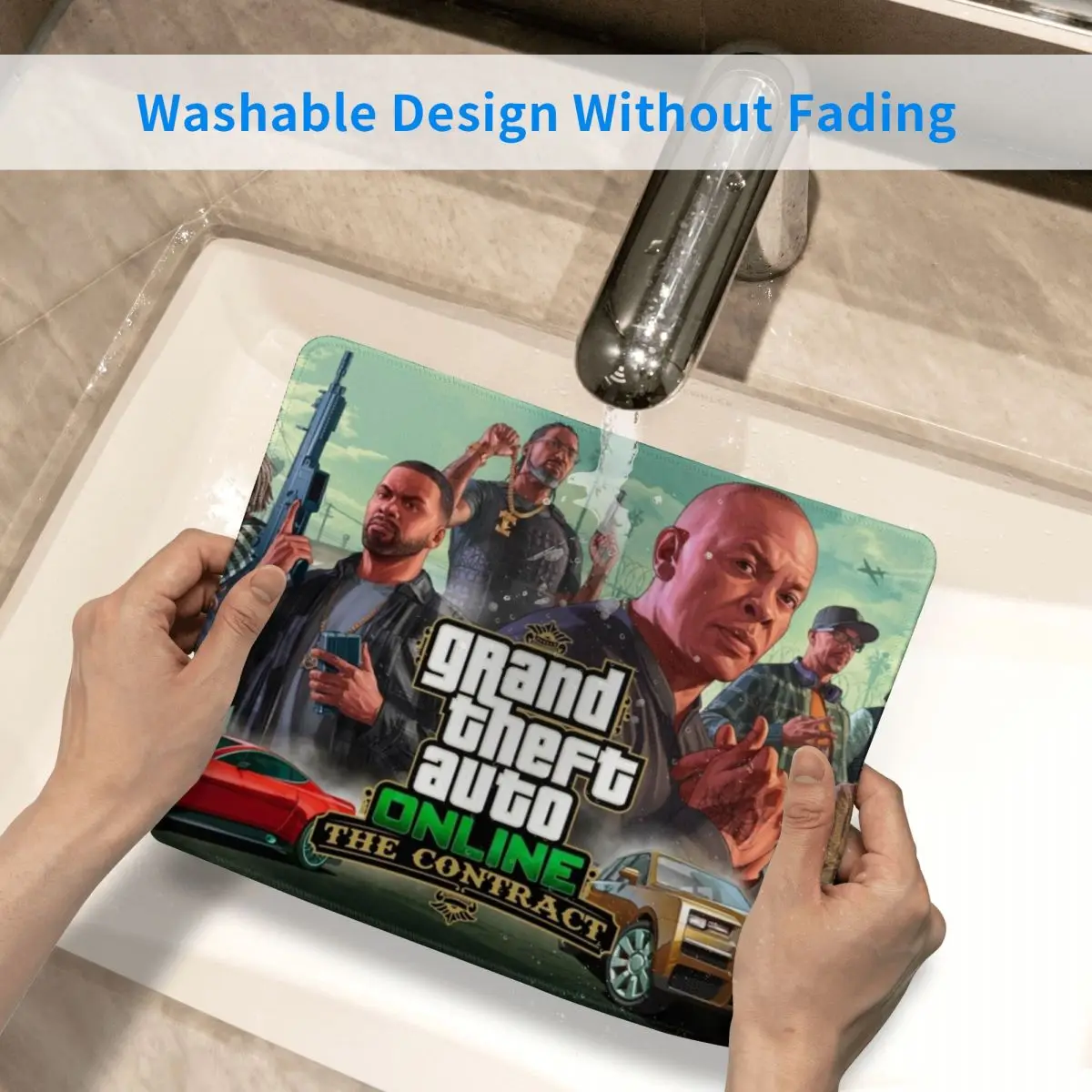 Автомобильный коврик для мыши Grand Theft с резиновой основой под заказ игровой