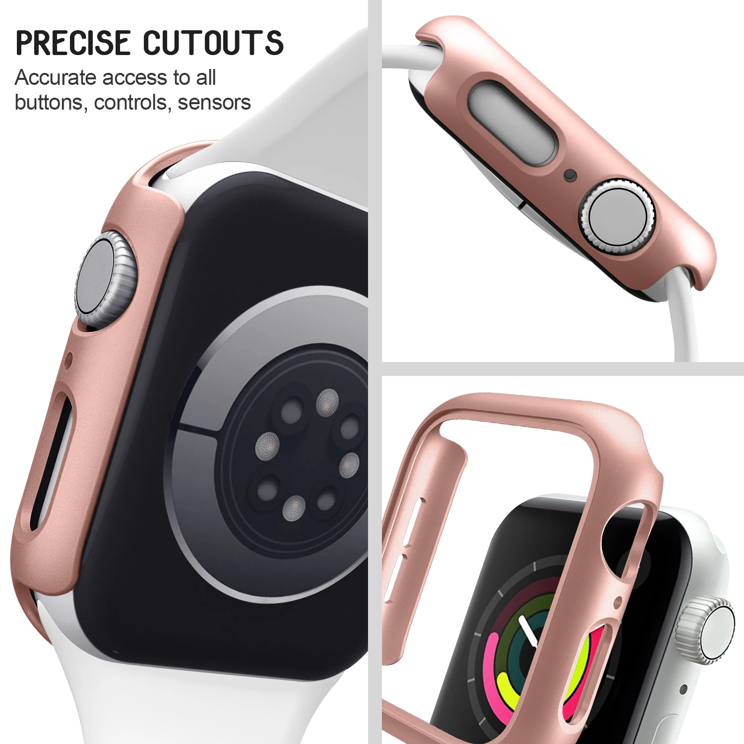 PC Case Cover for Apple Watch Series 7/8 41mm 45mm Bumper Protector Case Cover for iWatch 6 5 4 3 2 1 SE 38mm 42mm 40mm 44mm
