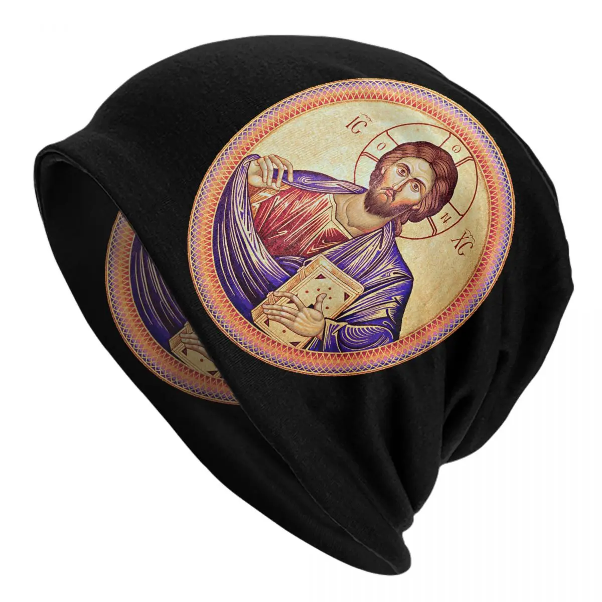 Christ Pantocrator Adult Men's Women's Knit Hat Keep warm winter Funny knitted hat