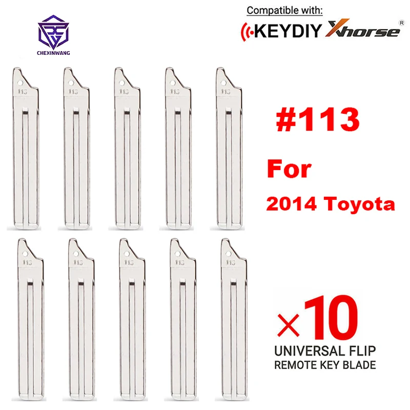 

10pcs/lot NO.113 Replacement Flip Remote Key Blade Blank Flip Remote Key Blade TOY48 For 2014 Toyota