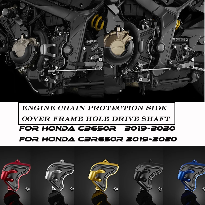 

For HONDA CB650R CB 650R CBR650R 2019-2020 Motorcycle Parts Engine Chain Protection Side Cover Frame Hole Drive Shaft Cover