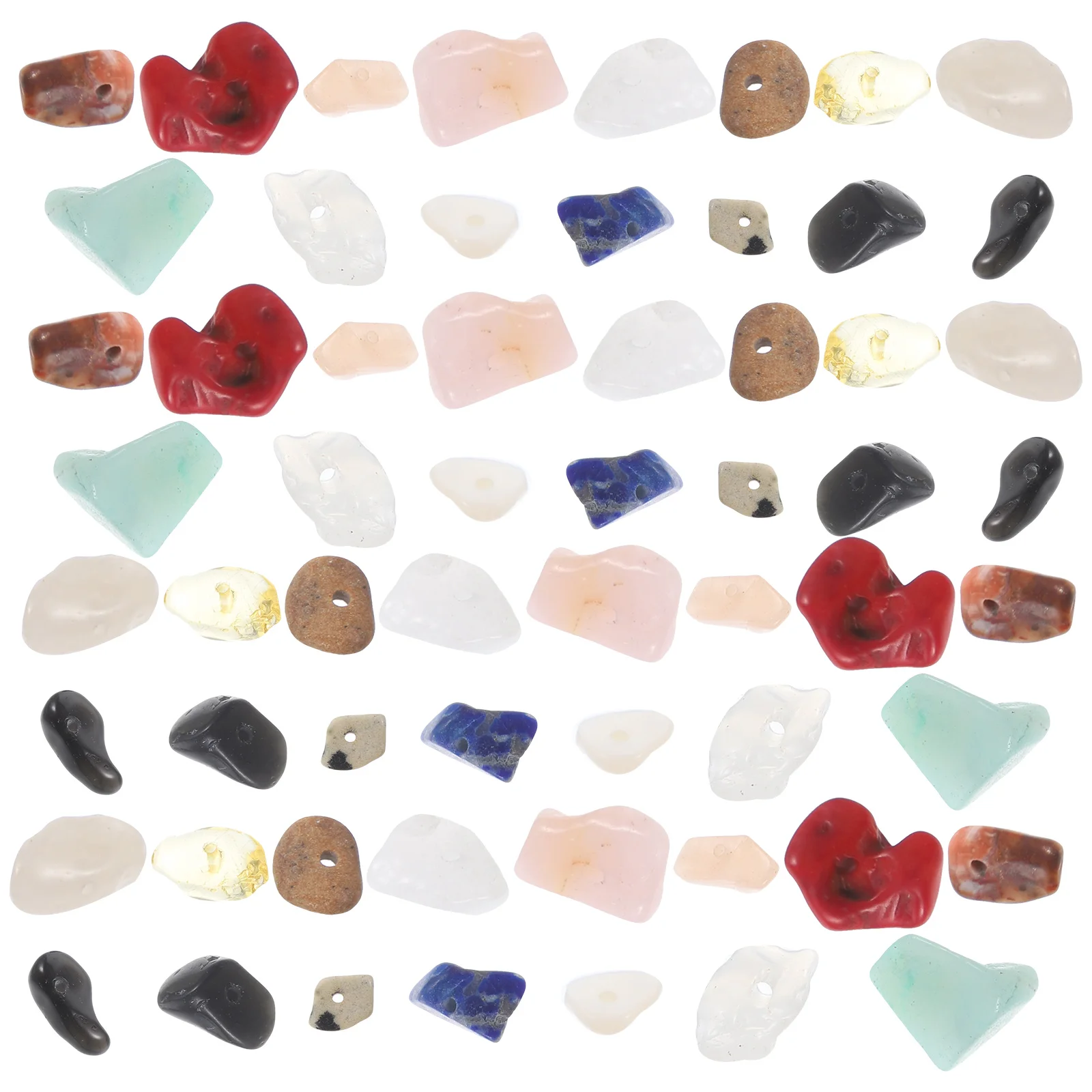 

1 Box of Gemstone Beads Delicate Natural Stone Beads Crafting Irregular Beads for Diy