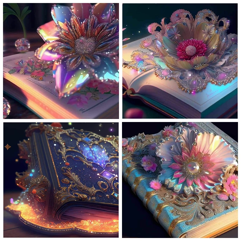 

5D Diy алмазная живопись, волшебная книга, искусство искусства, наборы для вышивки крестиком, домашний декор, Новое поступление 2023