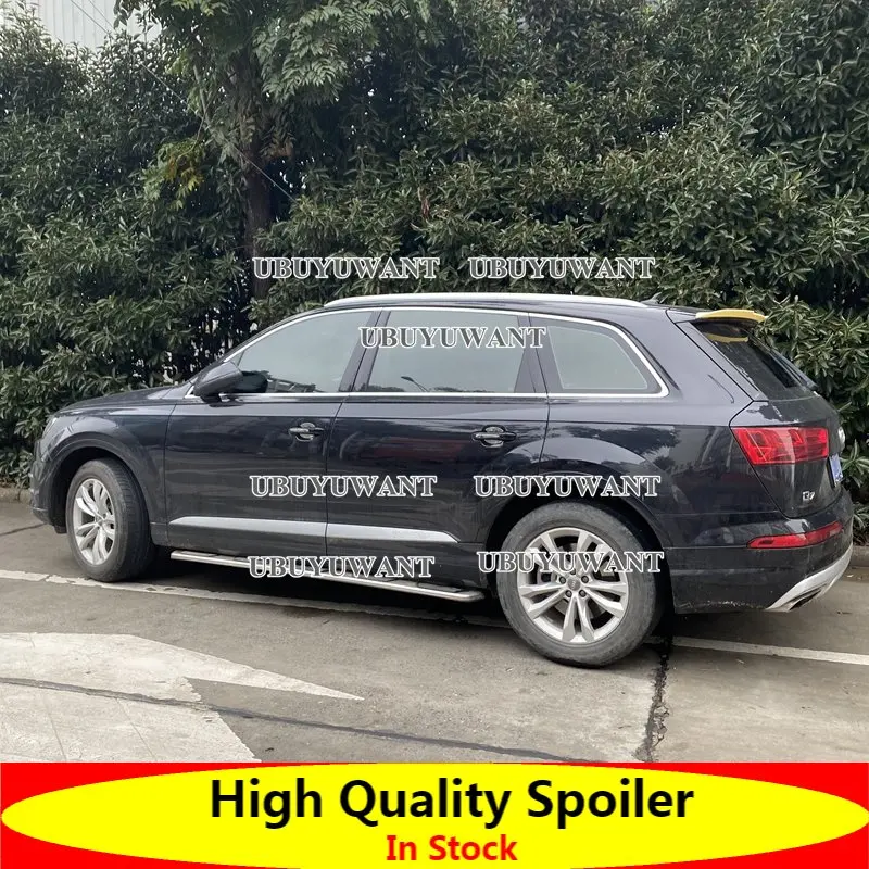 

For Audi Q7 2016 2017 2018 2019-2021 High Quality Carbon Fiber Material Rear Spoiler Wing Trunk Lid Cover Car Styling