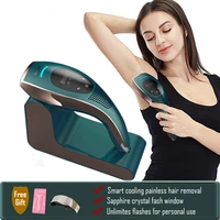 ipl hair removal machine sapphire cooling unlimited flashes pulsed light permanent laser epilator household device female male