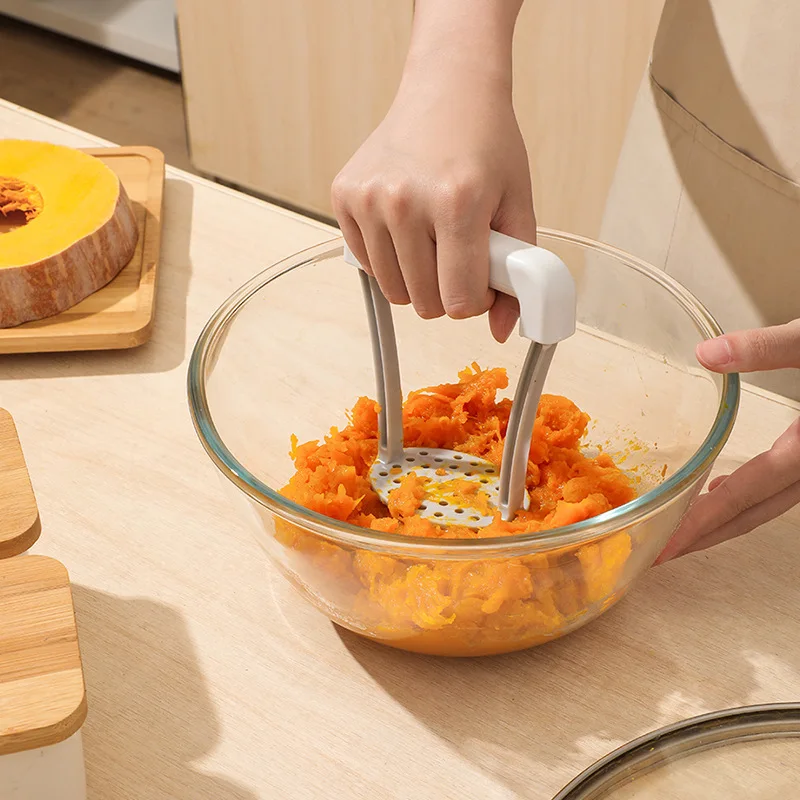 Ручной пресс для пюре картофеля кухонный измельчитель чеснока и маска легко