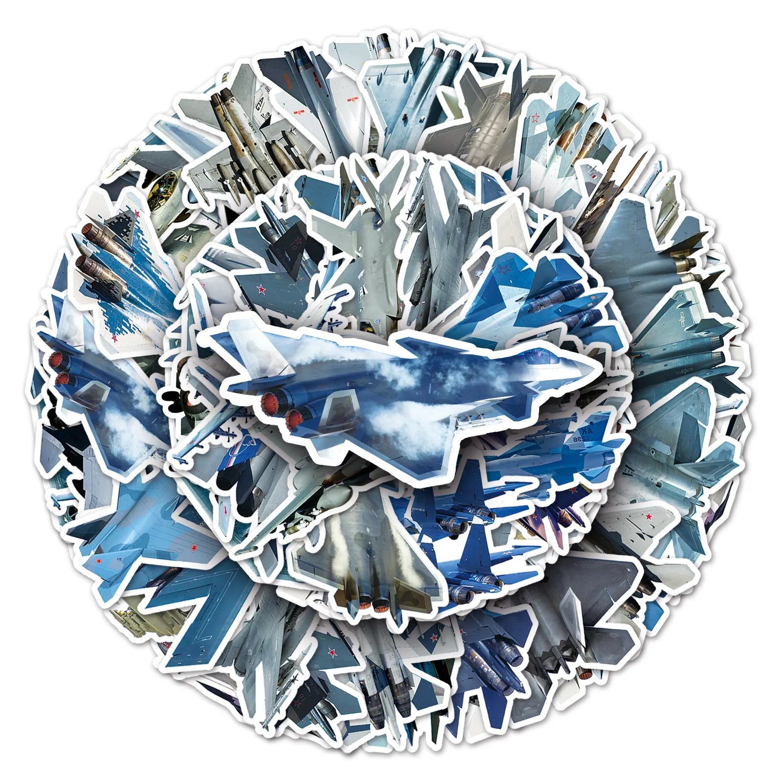 

50Pcs Warplane Stickers Cool Plane Aircraft Decals DIY Phone Laptop Luggage Water Cup Scrapbook Stationery Sticker Kids Toy B2