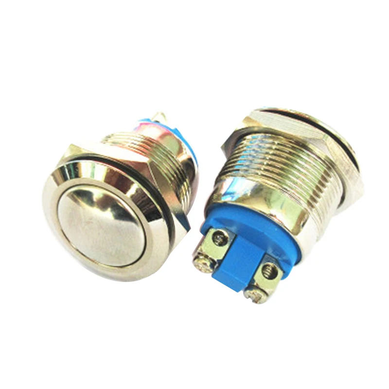 

50 шт. Стальные антивандальные кнопки 19 мм 3A/250VAC