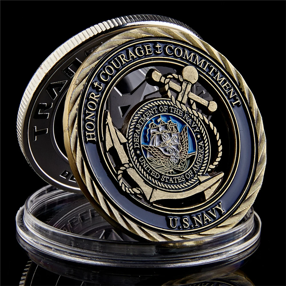 Медная медаль с эмблемой флота США  SMJY сергей сергеевич войтиков брестский мир и гибель черноморского флота