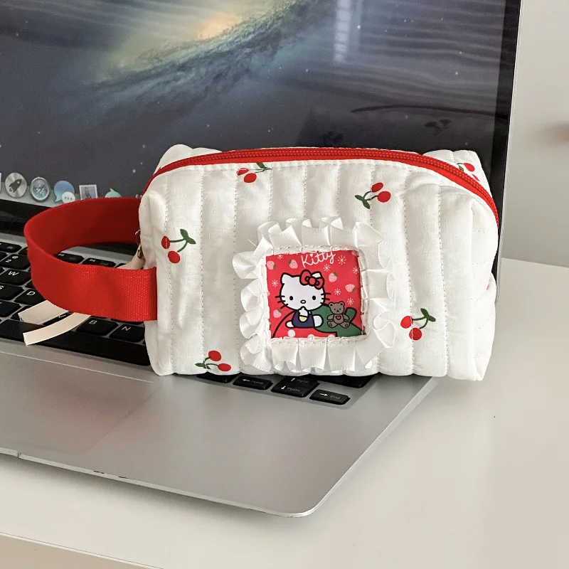 

Kawaii женская косметичка Ins Милая женская косметичка большой вместимости сумки для хранения Портативная сумка на запястье