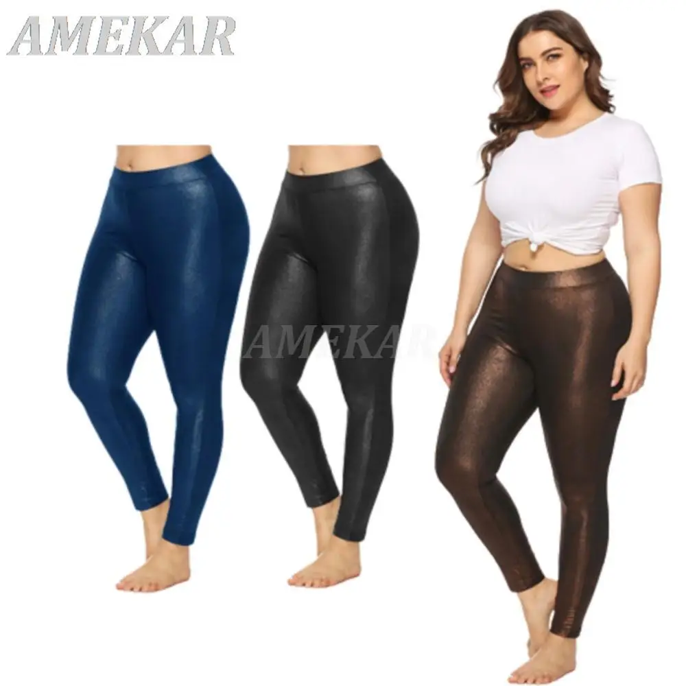 

Women Gym Skinny High Rise Yoga Leggings Europe And America Plus Size Pants Lady Spring Fashion Sports Leisure Stretch Leggings