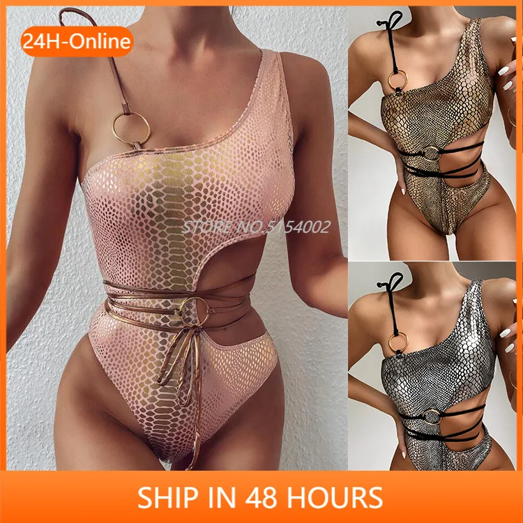 

Women Sexy Pink Silver Gold Bikini 2021 New Bandage Bodysuit Biquini Evening Bodycon Party Jumpsuits Bikini