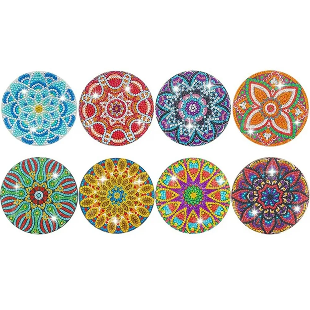 

Three-Dimensional Modern Round Woodiness Dining Mat Table Coasters Modern Three-dimensional 5D Diamond Painting