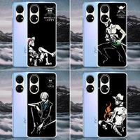 luffy zoro chopper clear phone case for huawei p20 p30 p40 pro plus lite 4g p50 pro p smart 2019 case soft cover anime one piece