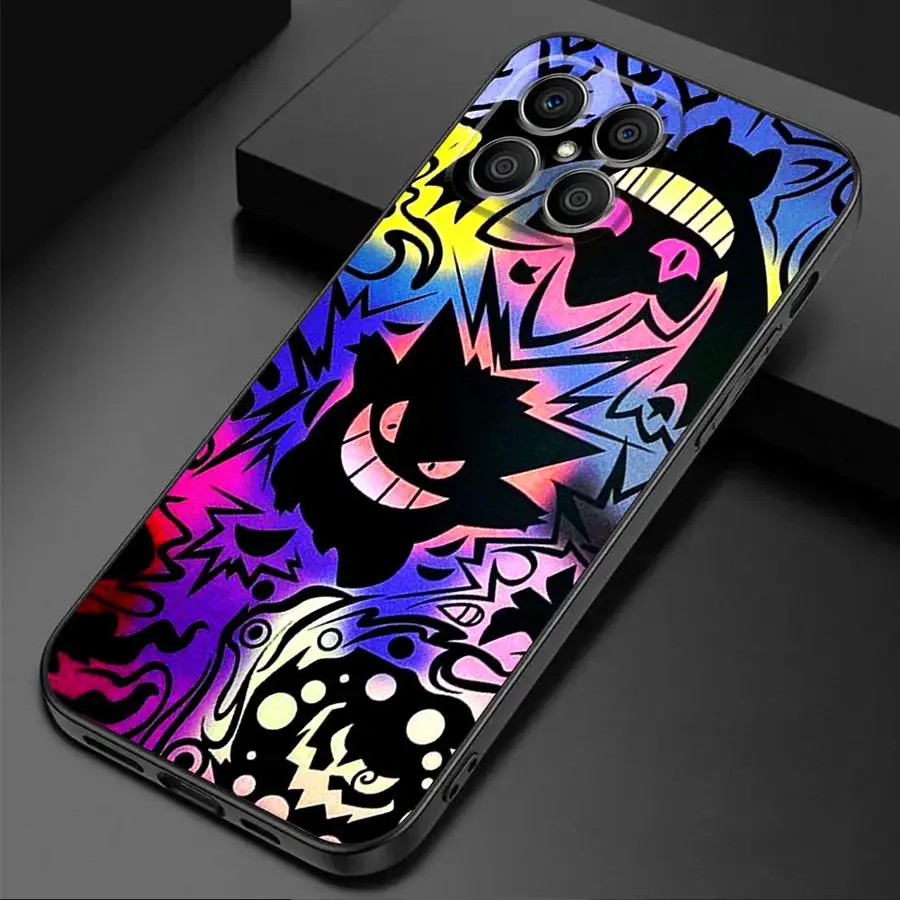 Luxury P-okemon Gengar Phone Case for Honor X9a 5G 90 X8 4G X8a X7b X9b X8b 70 X6 8X Magic5 Lite Silicone Cover