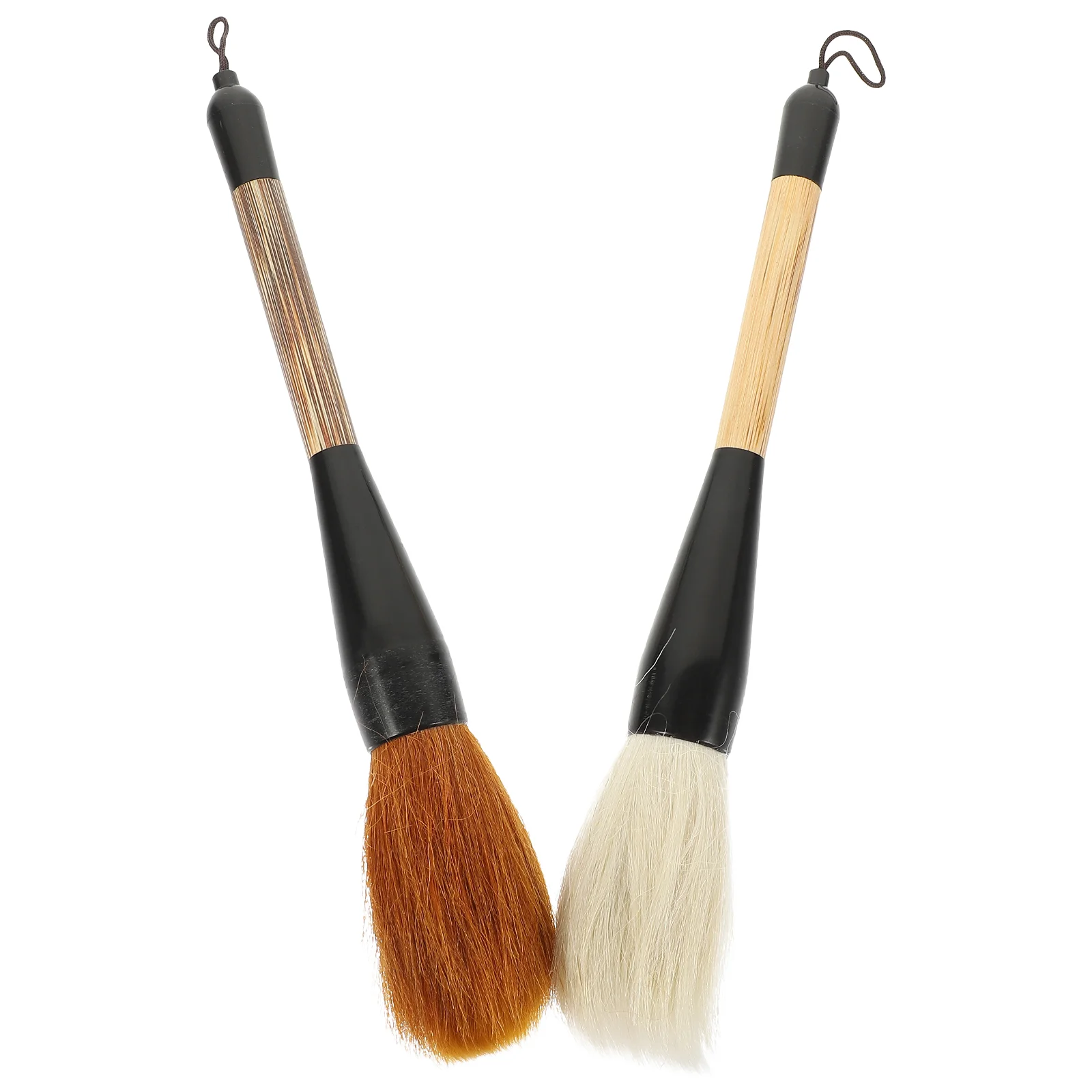 

2 Pcs Writing Brush Oil Painting Calligraphy Pen Miniatures Fine Tip Chinese Bamboo Premium Student Brushes