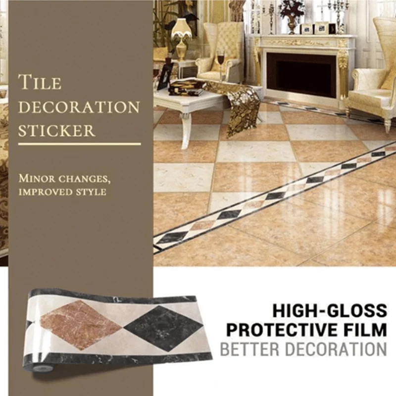 Waterproof Marble Styled Tiles Sticker Pvc Self-adhesive Ceramics Floor Stickers Fashionable Beautiful Pegatinas De Pared