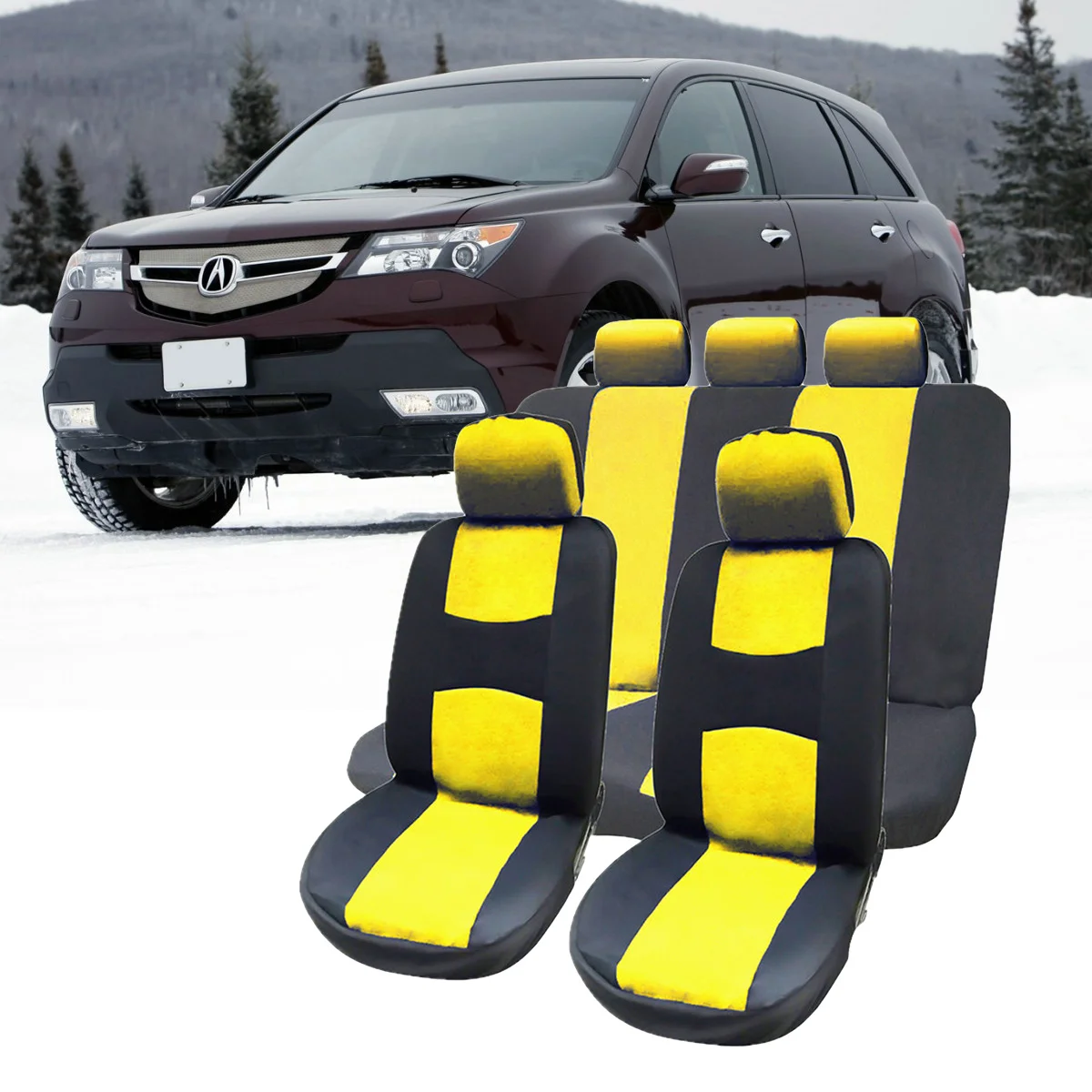 

9 Pcs Split Bench Cover Asientos Para Autos Universal Seat Covers Full Carseat Accessories Linings for seats
