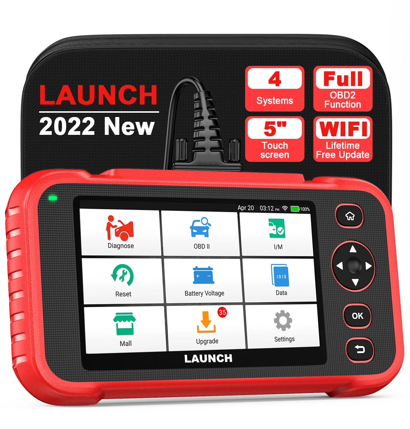 LAUNCH X431 CRP123I OBD2 диагностический сканер двигатель ABS SRS Трансмиссия батарея тест автомобильный диагностический инструмент OBD2 автомобильный сканер