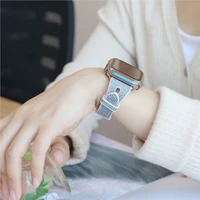 luxury leather strap for apple watch band 44mm 40mm correa 38mm 42mm watchband bracelet iwatch series 5 4 3 2 6 se 7 45mm 41mm