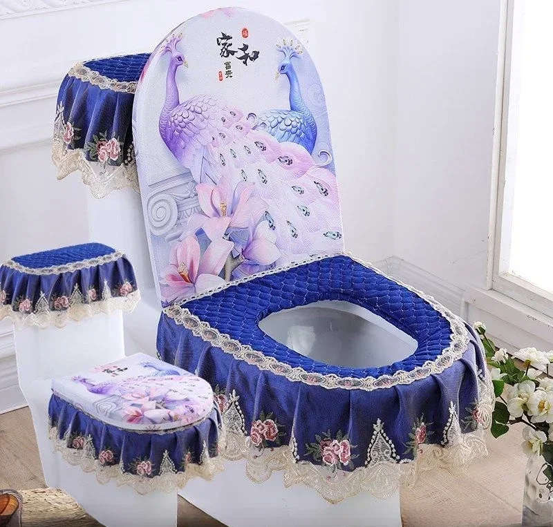 Китайский цветок с рисунком птицы табуретка подушка для сиденья кружевная