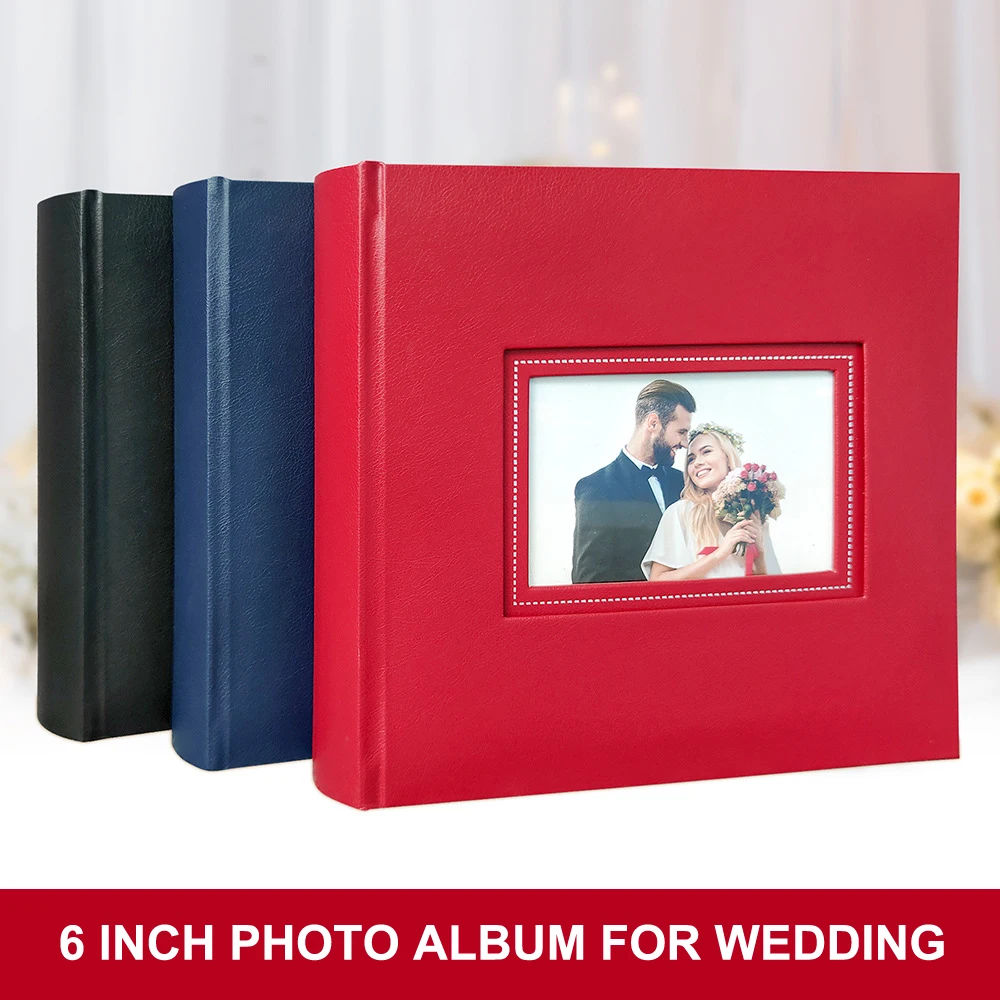 

Leather 6-inch Family Photo Album 200 PP Pockets Photo Albums 4x6 4R Wedding Album Scrapbook