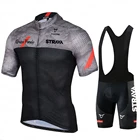 Комплект одежды Strava мужской с коротким рукавом, веломайка, шорты, Униформа, уличный Профессиональный костюм для горных велосипедов, рубашка, лето 2022