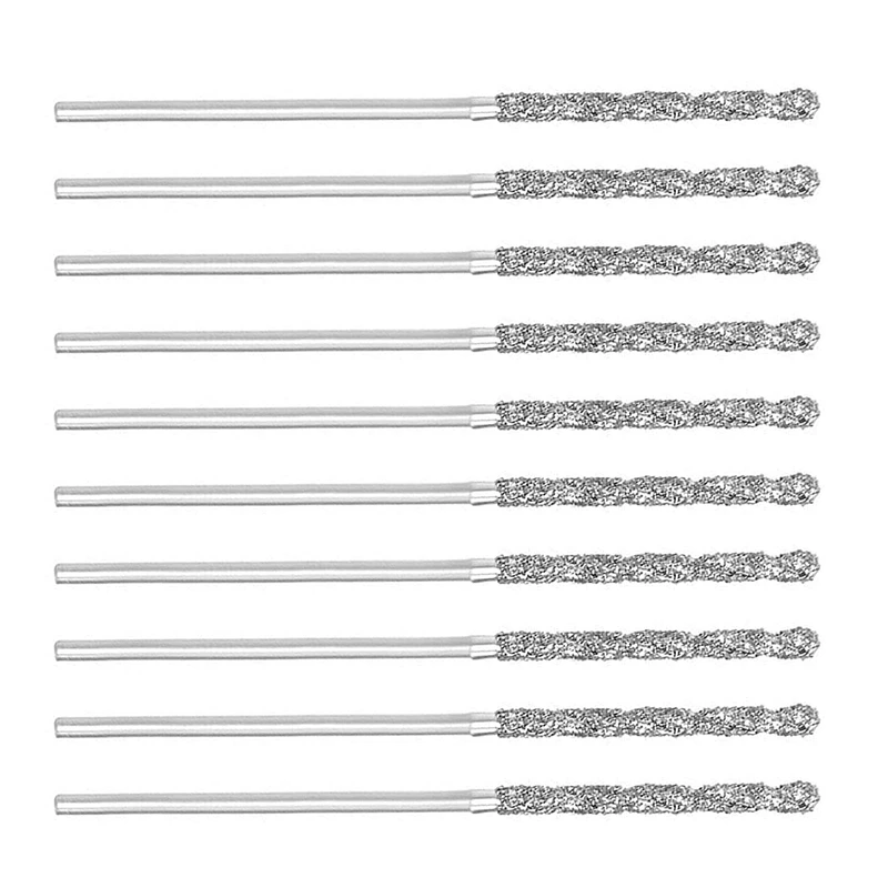 

20Pcs 1Mm/0.04Inch Diamond Twist Drill Bits High Speed Steel HSS For Glass Sea Shells Stone Tiles