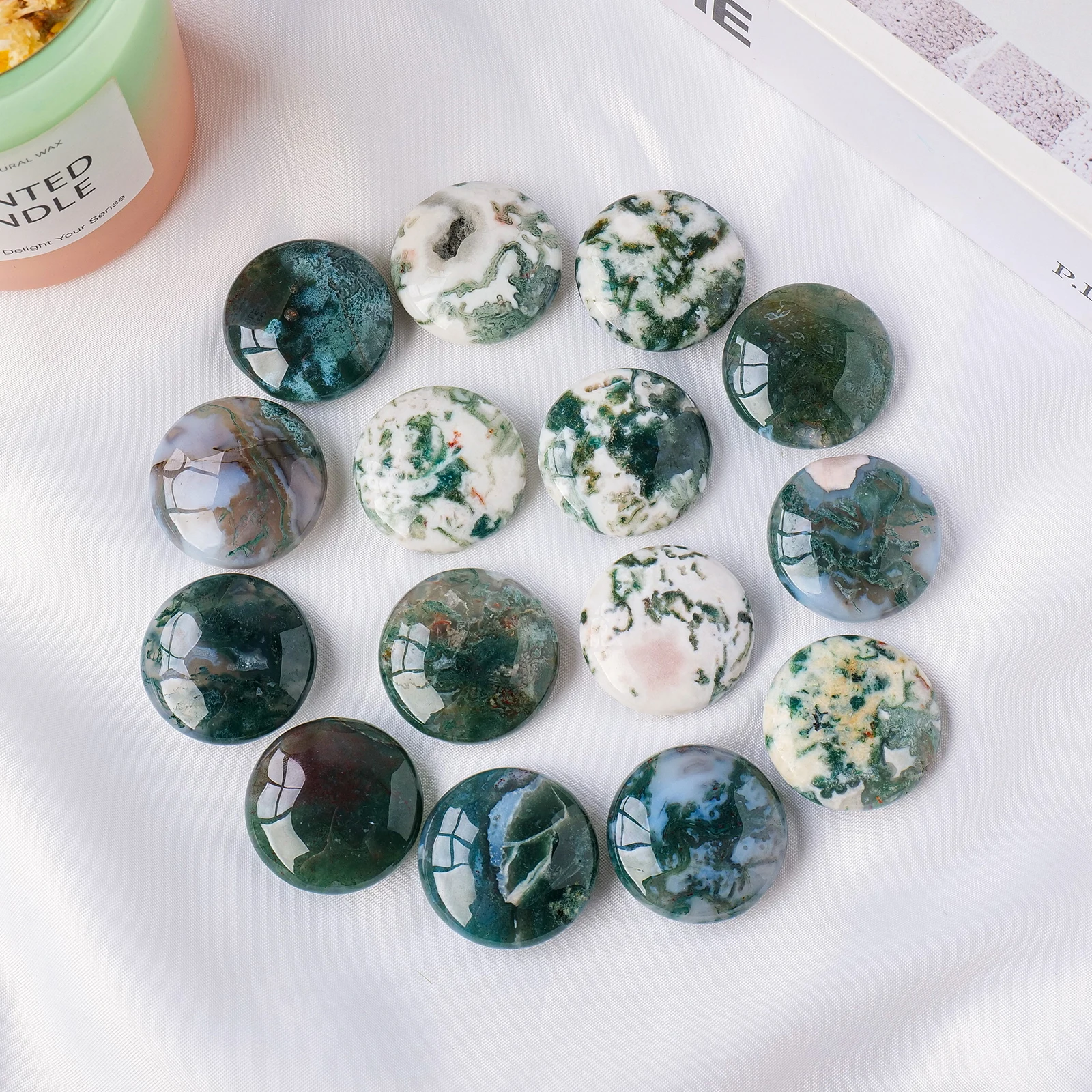 

Искусственный камень Runyangshi зеленый мосс агат