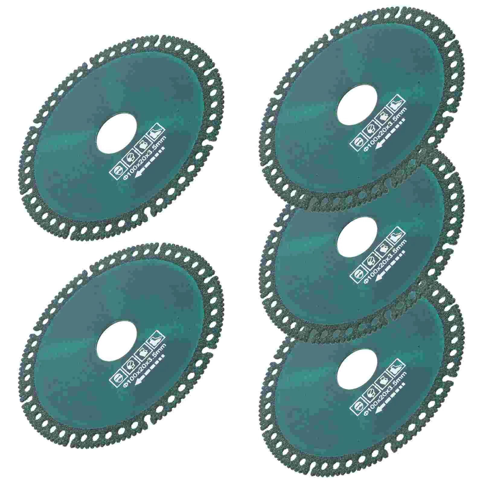 

5 Pcs Diamond Saw Blade Cutting Tool Disc Angle Grinder CD Wheel High Manganese Steel Disk Circle Metal