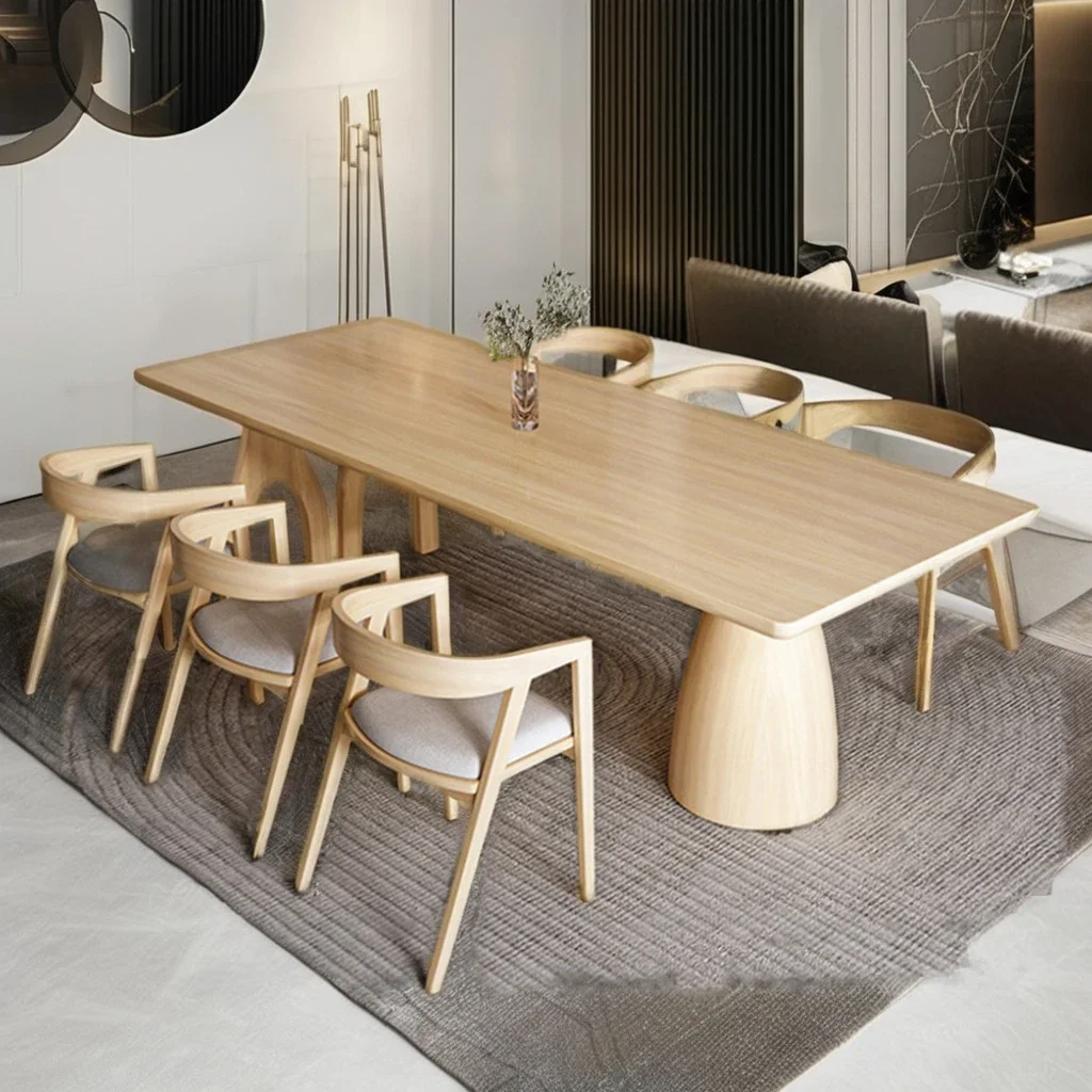 Фото Изготовленный на заказ Massivholz Esstisch Minimalist Design Wohn 123bel mit Holztisch fß для Wohnzimmer №2