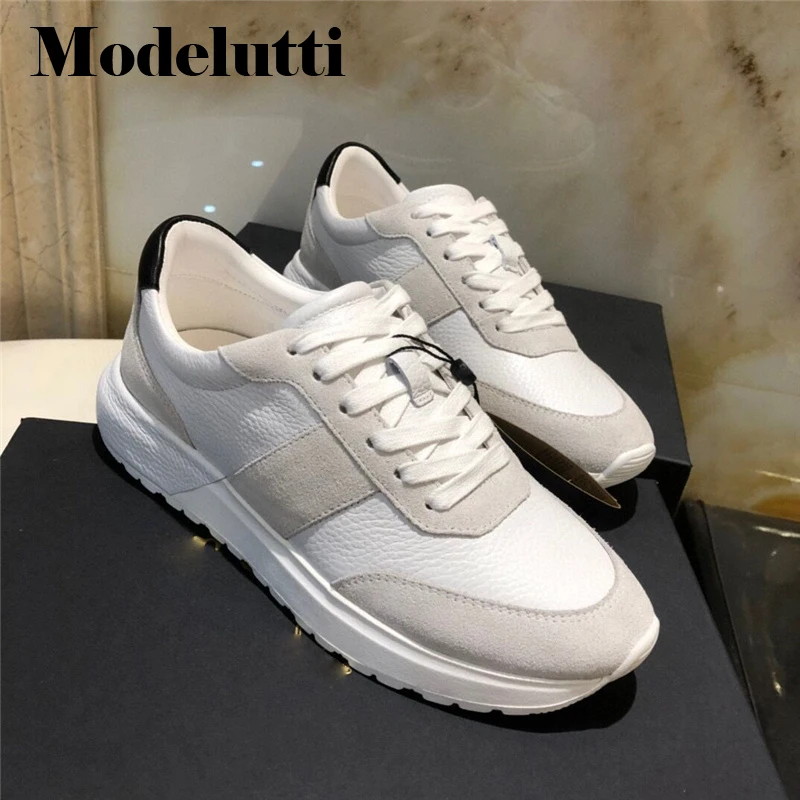 

Modelutti 2022 Spring Autumn Fashion Platform Running Shoes Comfortable Thick All-match Simple Casual Shoes Sneakers Women