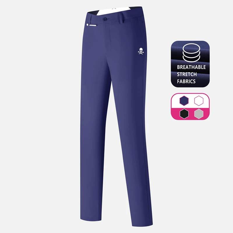 2023 Men's Pants Golf Pants Korean Brand  Elastic Breathable Comfortable Non-Ironing Outdoor Sports Casual High-QualityTrouse