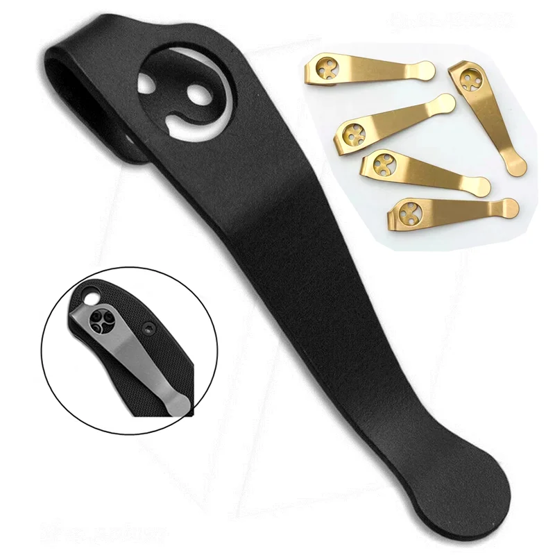 

1pcs High Quality Titanium Alloy Spyderco Para3 Ti Pocket Knife Clip C81 C223 Durable Knives Back Clamp EDC DIY Make Tools Parts