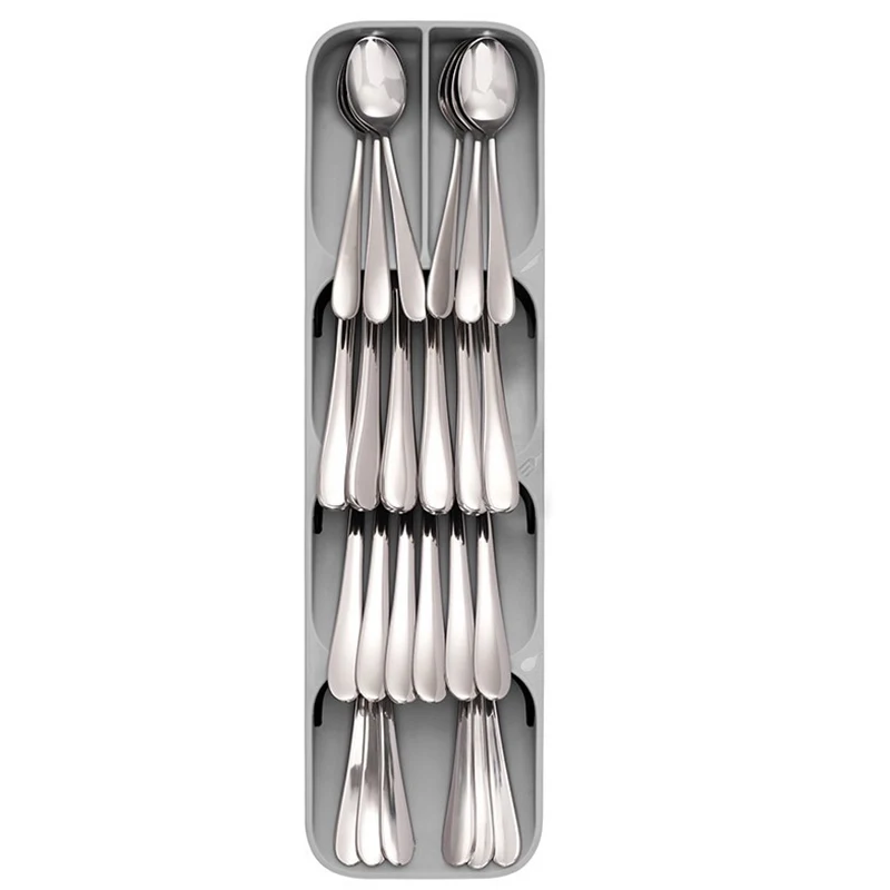 kitchen cutlery storage box plastic tray knife block holder spoon fork divider container cabinet tray cutlery organizer free global shipping