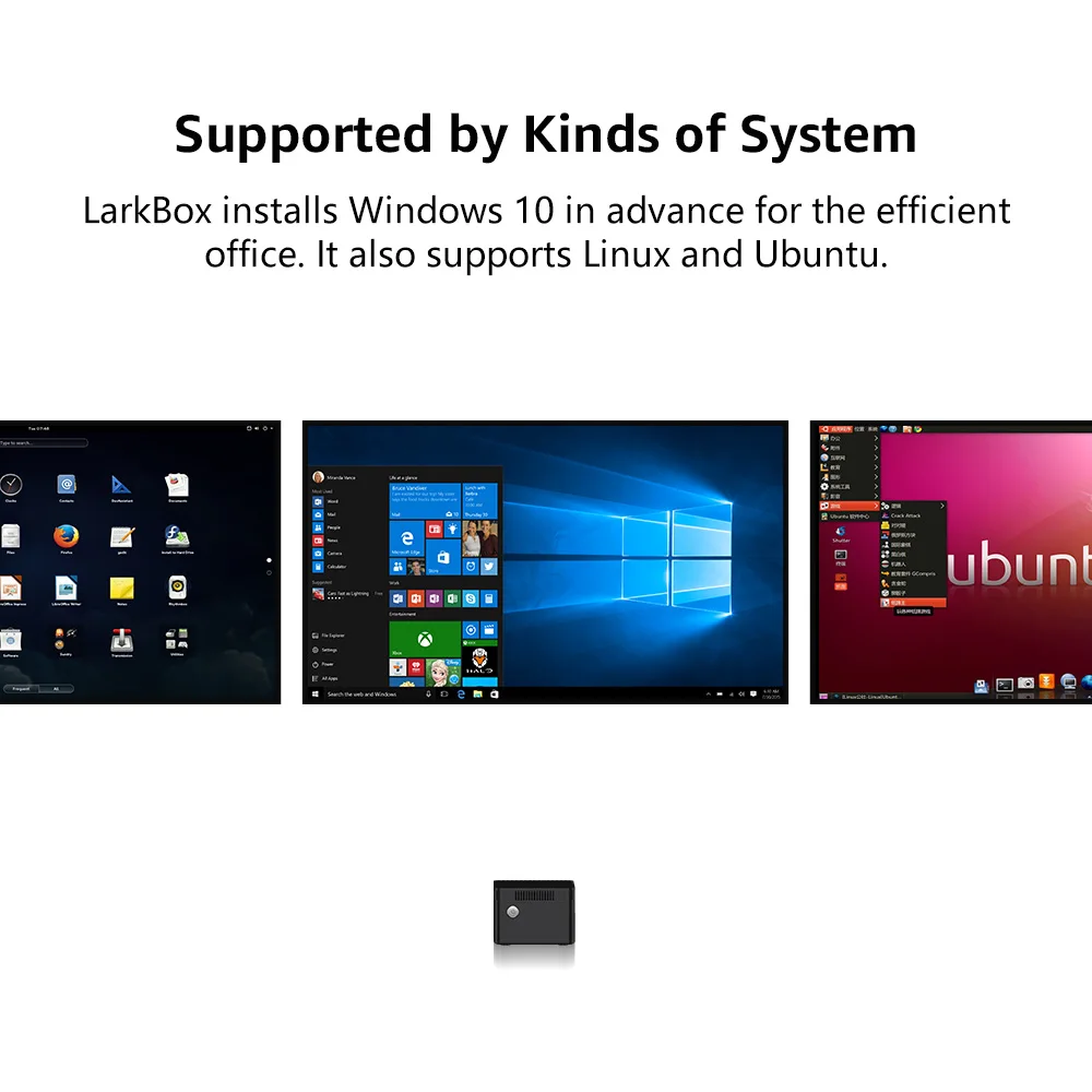 CHUWI LarkBox Pro 4K мини-ПК Intel Celeron J4125 четыре ядра 6 ГБ ОЗУ 128 Гб ПЗУ Windows 10 Настольный