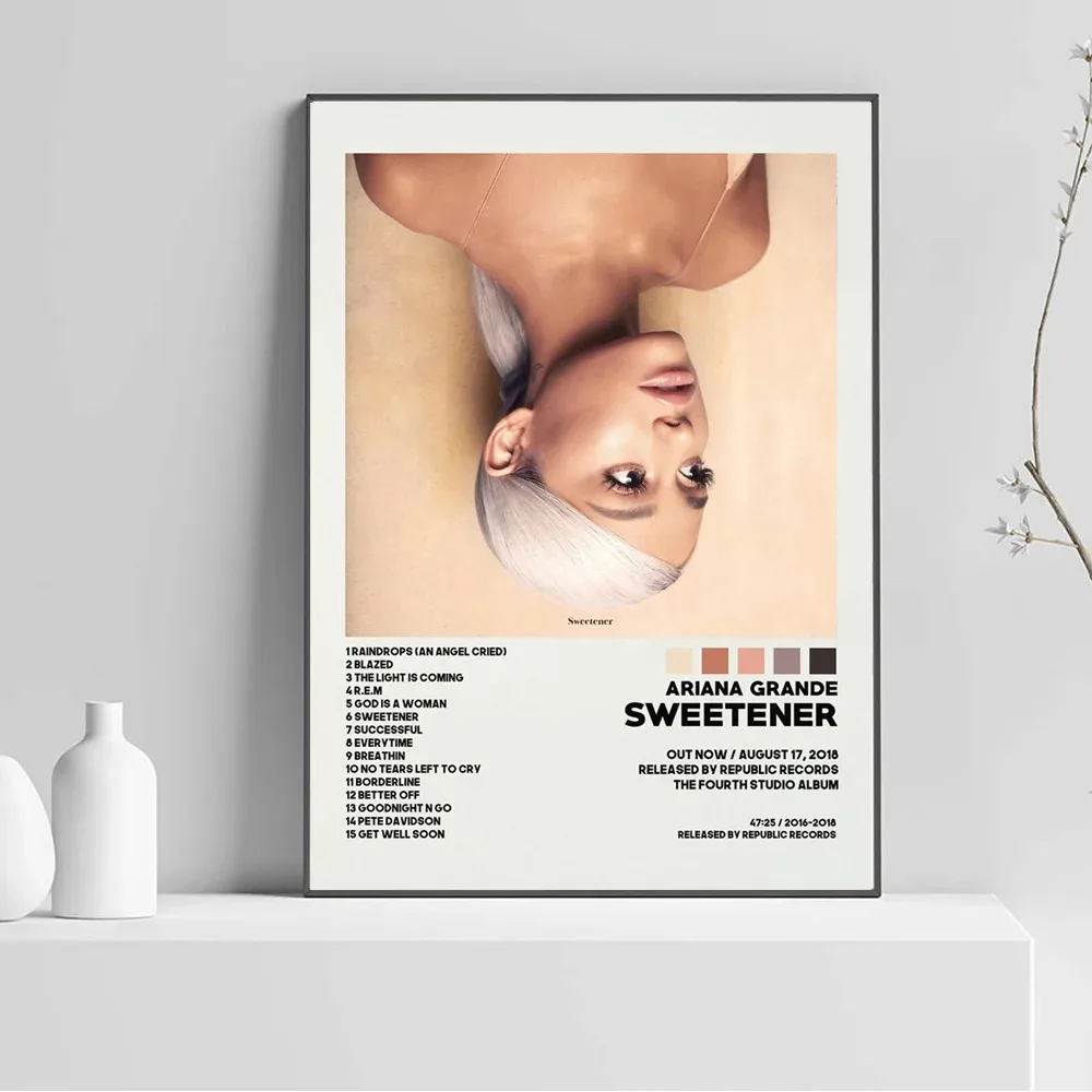 A-ariana Art G-grande 2024 Холст С Принтом Современный Стиль Солнечный Свет Музыкальная